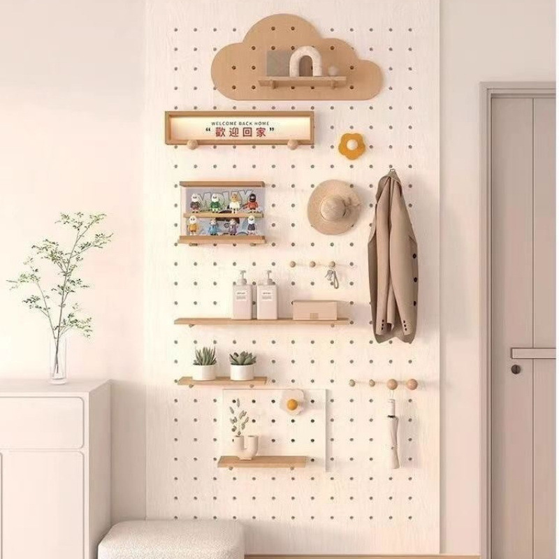 Furniture Hardware Display - Entrance Hole Board Storage Rack, Wooden