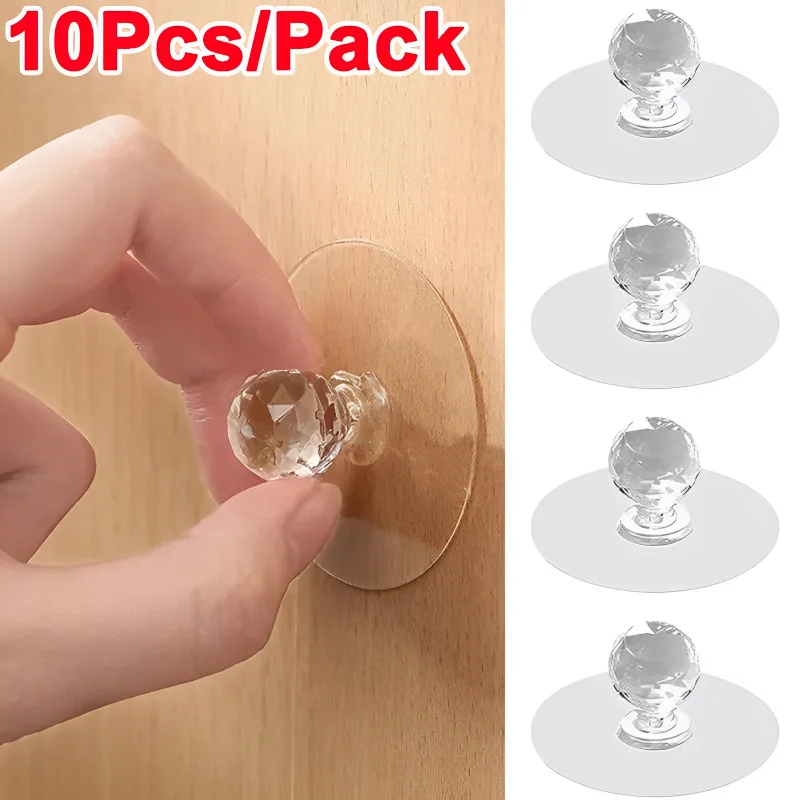 Furniture Hardware Jig - 2/10Pcs Punch-free Drawer Knobs Self-Adhesive Kitchen