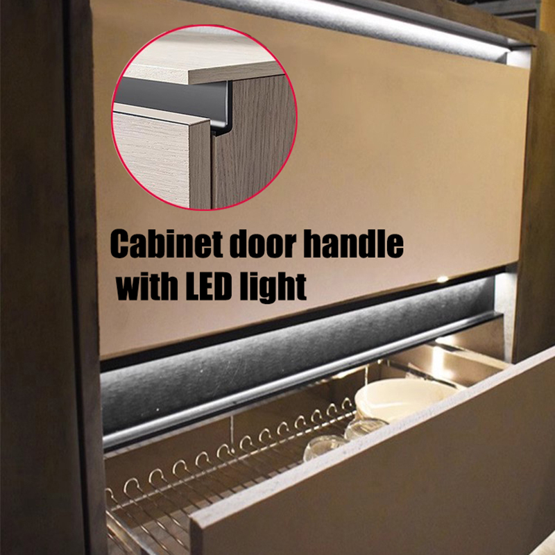 Furniture Joinery Hardware - Long Cabinet Door Handles L-Shaped Hidden