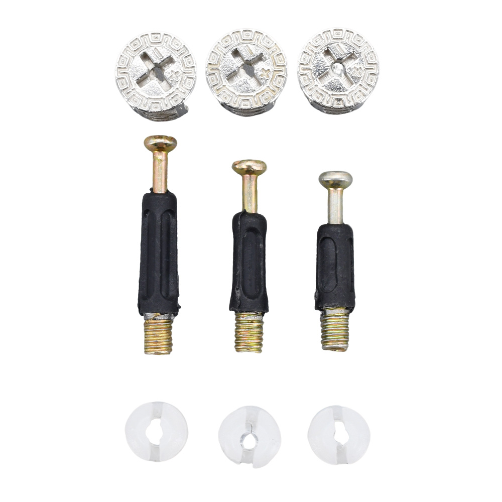 50/100Pcs 3 in 1 Furniture Con - Furniture Joinery Hardware ulasan dan harga