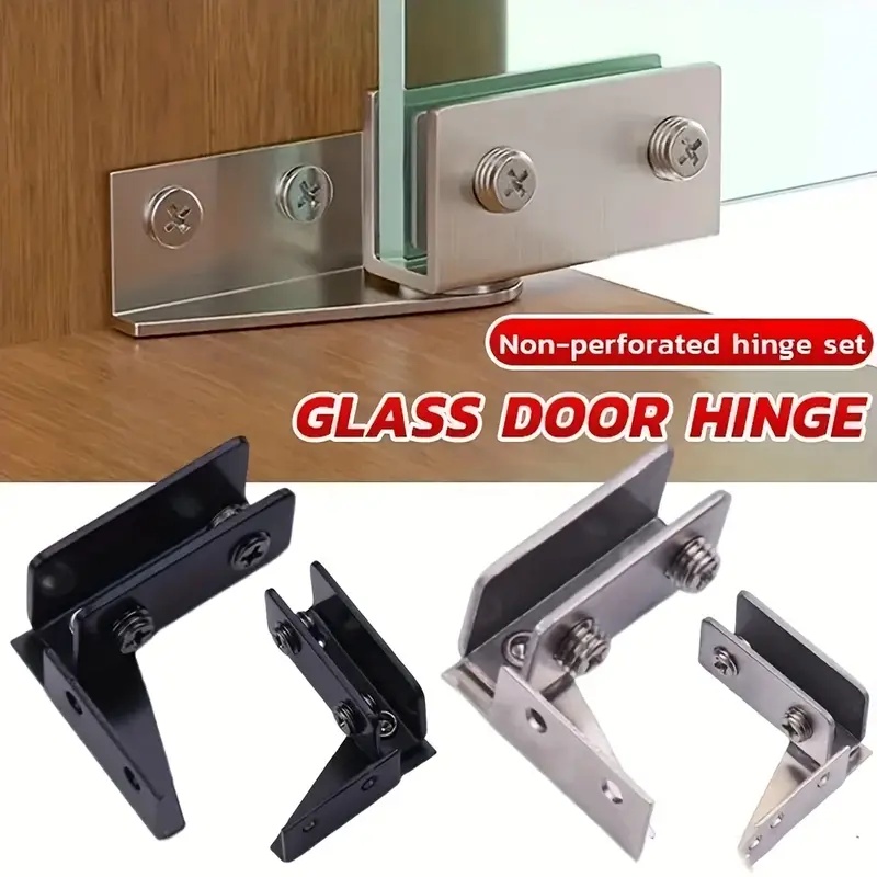 2pcs Non-Perforated Glass Door - Furniture Hardware Display ulasan dan harga
