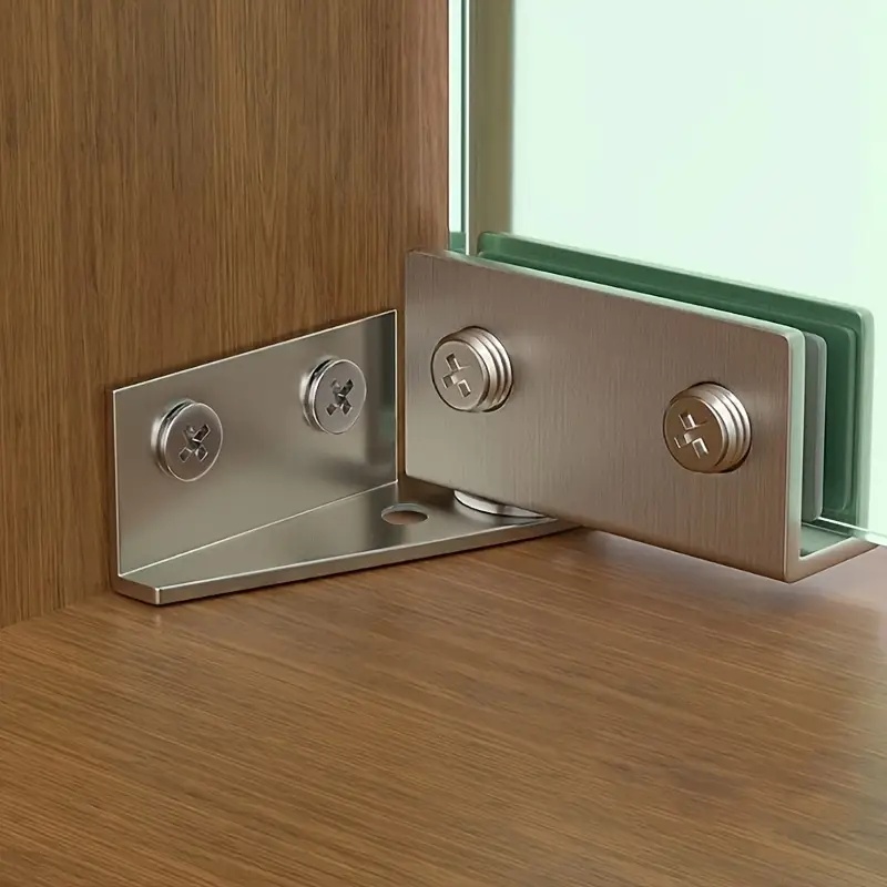 2pcs Non-Perforated Glass Door - Furniture Hardware Display ulasan dan harga