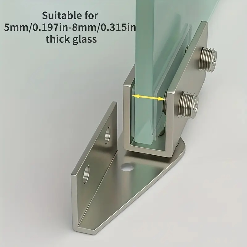 2pcs Non-Perforated Glass Door - Furniture Hardware Display ulasan dan harga