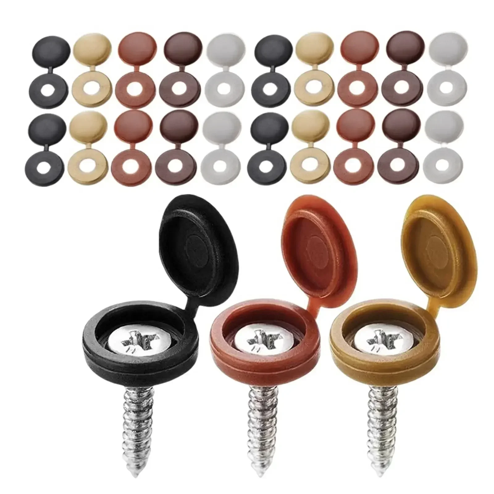Hinged Plastic Screw Cap Cover - Furniture Hardware Hinges ulasan dan harga