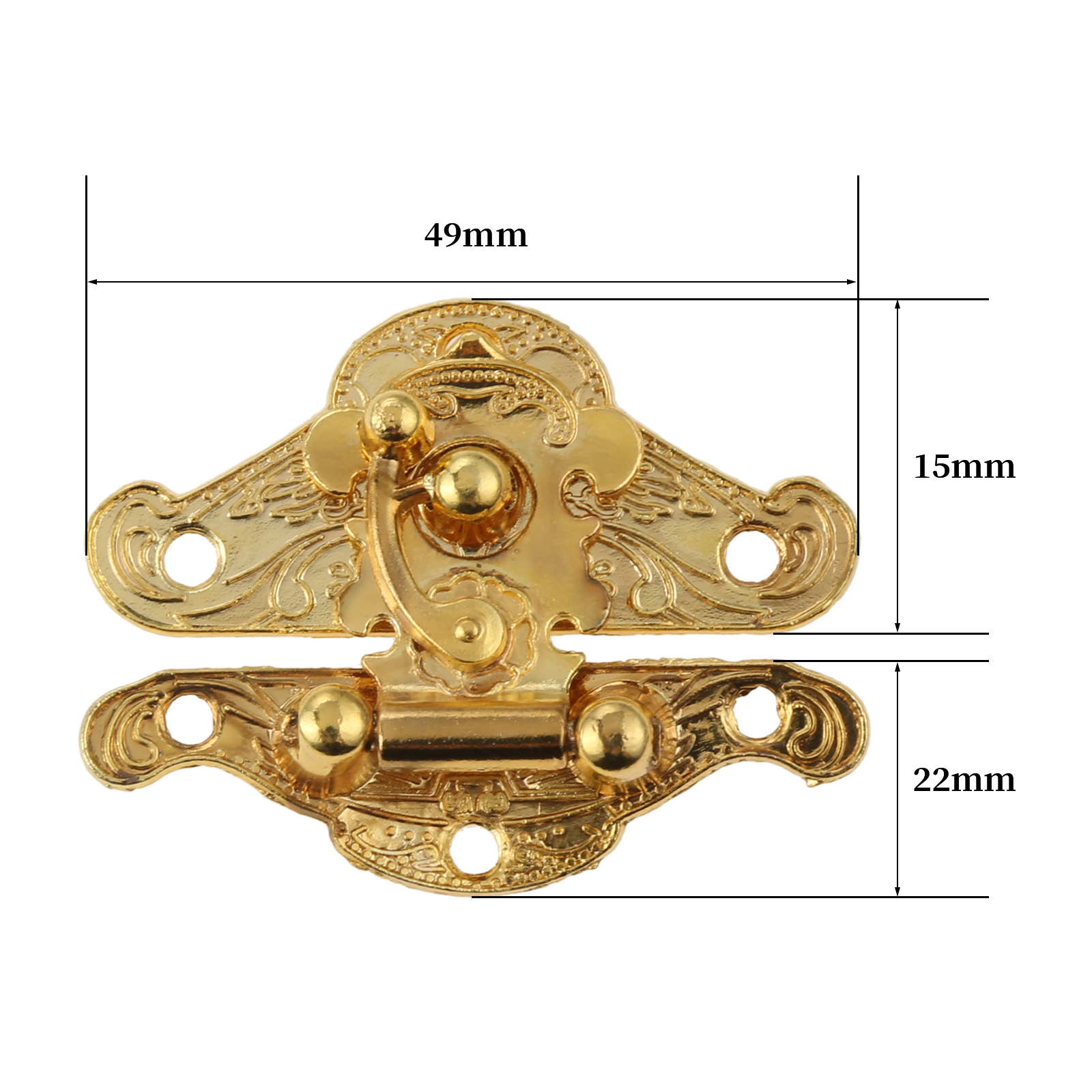 2 Pcs Antique Gold Box Hasp Lo - Furniture Joinery Hardware ulasan dan harga