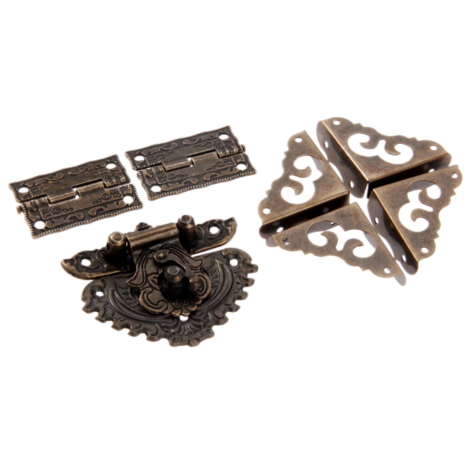 7pcs/set Antique Bronze Padloc - Furniture Hardware Hinges ulasan dan harga