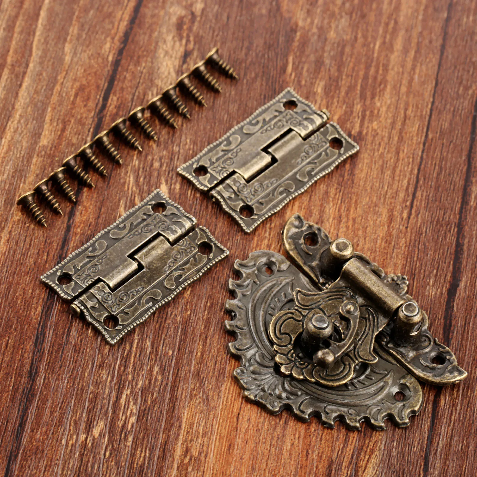 3pcs/set Antique Bronze Padloc - Furniture Hardware Hinges ulasan dan harga
