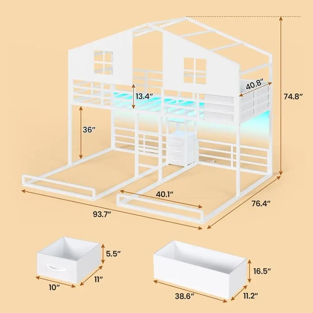 Twin Size House-Shaped Bunk Be - Drawer Slide Pair ulasan dan harga