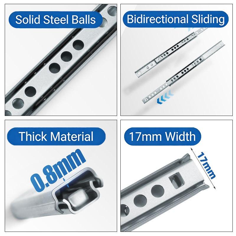 2Set Smooth Glide Bearing Draw - Drawer Slide Pair ulasan dan harga