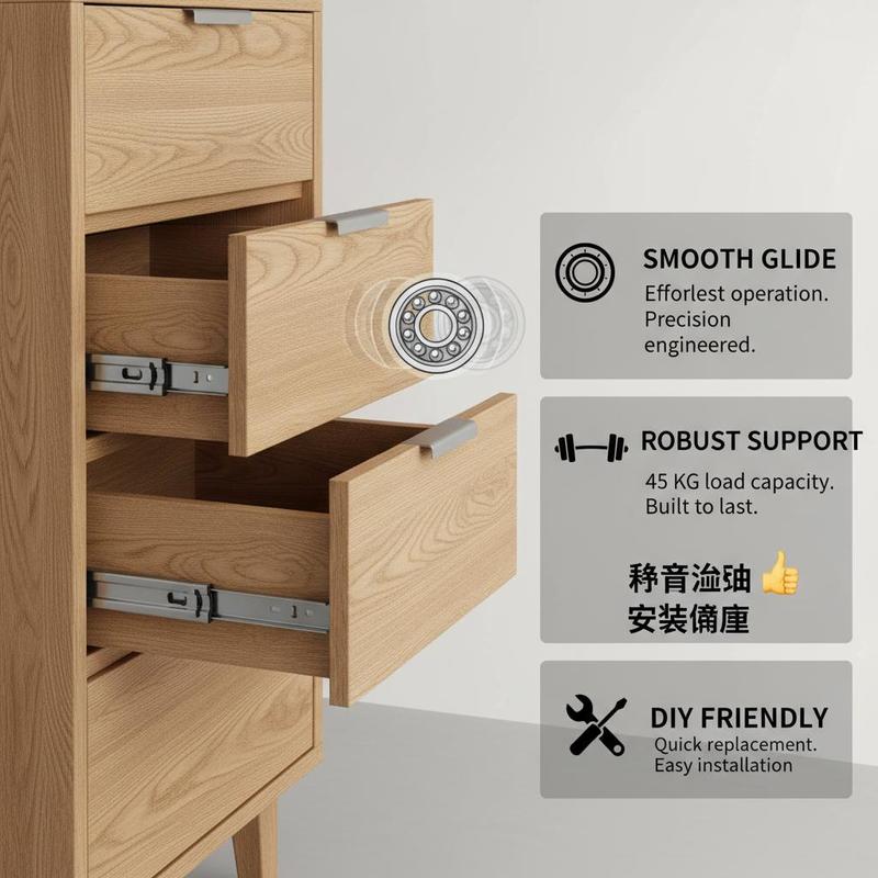 Drawer Slides, 18 inch, 10 Pai - Drawer Slide Pair ulasan dan harga