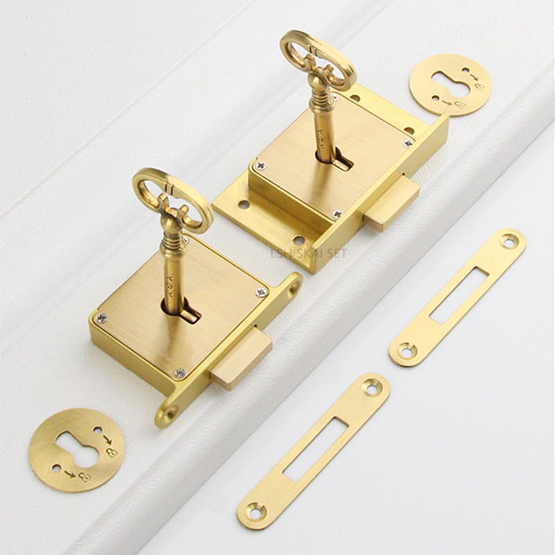 1PC Retro Brass Drawer Lock, O - Furniture Hardware Display ulasan dan harga
